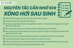 Nguyên tắc cần nhớ khi xông hơi sau sinh